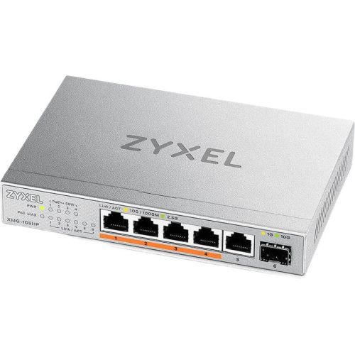 Коммутатор Zyxel XMG-105HP-EU0101F (L2) 5x2.5Гбит/с 1SFP+ 4PoE++ 70W неуправляемый (XMG-105HP-EU0101F) Коммутатор Zyxel XMG-105HP-EU0101F (L2) 5x2.5Гбит/с 1SFP+ 4PoE++ 70W неуправляемый (XMG-105HP-EU0101F)