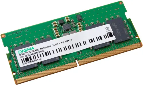 ������ DDR5 8GB 4800MHz Digma DGMAS5480008S RTL PC5-38400 CL40 SO-DIMM 262-pin 1.1� single rank Ret (DGMAS5480008S)