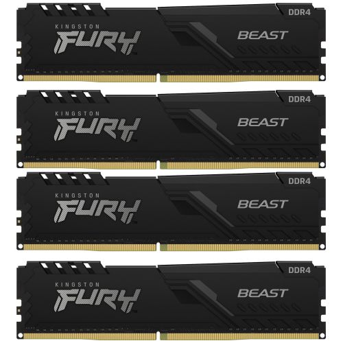  DDR4 4x8GB 3600MHz Kingston KF436C17BBK4/32 Fury Beast Black RTL Gaming PC4-28800 CL17 DIMM 288-pin 1.35 kit single rank   Ret (KF436C17BBK4/32)