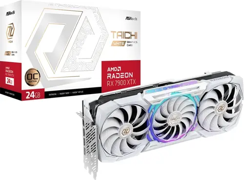  Asrock PCI-E 4.0 RX7900XTX TCW 24GO AMD Radeon RX 7900XTX 24Gb 384bit GDDR6 2510/20000 HDMIx1 DPx3 HDCP Ret (RX7900XTX TCW 24GO)