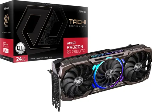  Asrock PCI-E 4.0 RX7900XTX TC 24GO AMD Radeon RX 7900XTX 24Gb 384bit GDDR6 2510/20000 HDMIx1 DPx3 HDCP Ret (RX7900XTX TC 24GO)