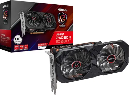  Asrock PCI-E 4.0 RX6500XT PGD 4GO AMD Radeon RX 6500XT 4Gb 64bit GDDR6 2365/18000 HDMIx1 DPx1 HDCP Ret (RX6500XT PGD 4GO)