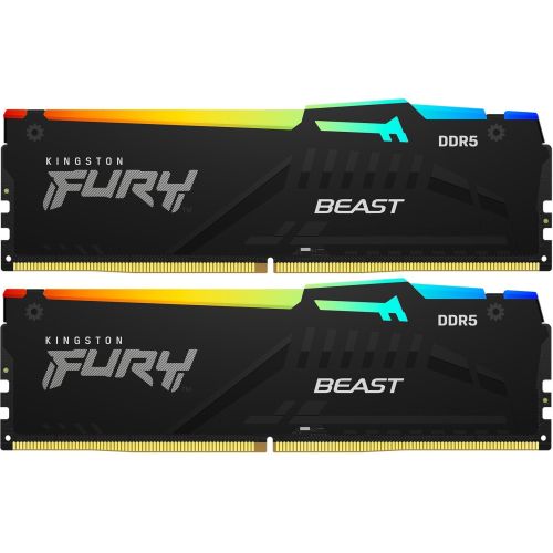  DDR5 2x32GB 6000MHz Kingston KF560C36BBEAK2-64 Fury Beast Black RGB RTL Gaming PC5-48000 CL36 DIMM 288-pin 1.35 kit single rank   Ret (KF560C36BBEAK2-64)