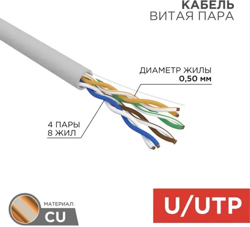   Rexant 01-0069 .5E UTP 4  24AWG LSZH  305  (01-0069)