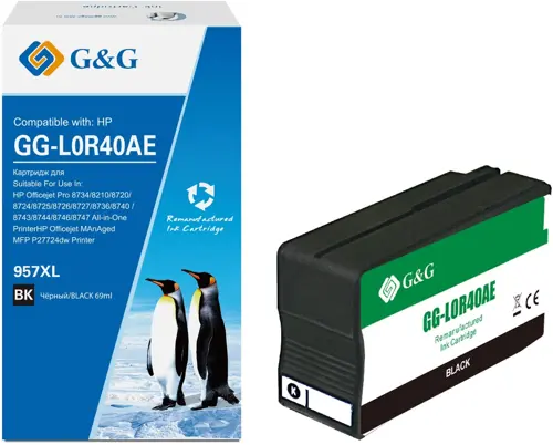 �������� �������� G&G GG-L0R40AE 957XL ������ (73��) ��� HP OJ Pro 8734/8210/8720/8724/8725/8726/8727/8736/8740/8743/8744/8746/8747 (GG-L0R40AE)