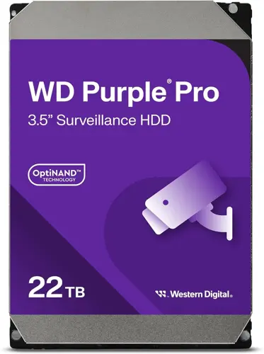   WD SATA-III 22TB WD221PURP Surveillance Purple Pro (7200rpm) 512Mb 3.5