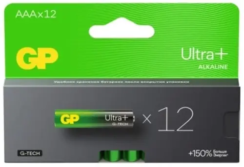  GP Ultra Plus Alkaline 24AUPA21-2CRB12 AAA (12)  (GP 24AUPA21-2CRB12 96/768) ( 8 .)