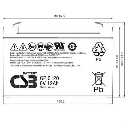    CSB GP6120 6 12