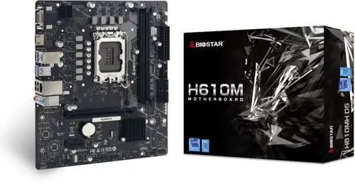   Biostar H610MH D5 Soc-1700 Intel H610 2xDDR5 mATX AC`97 8ch(7.1) GbLAN RAID+VGA+HDMI (H610MH D5)
