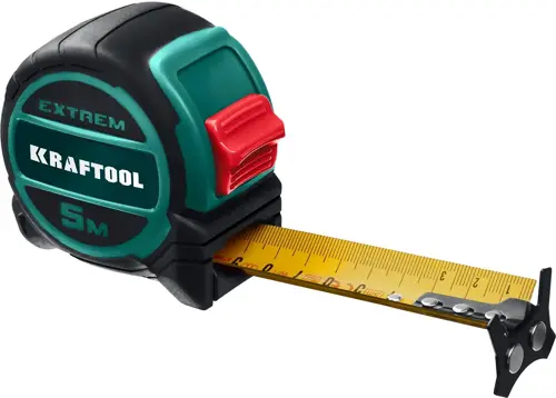 Рулетка строительная Kraftool 34127-5 дл.полотна 5м изм.шкала в см зацеп двусторонний зеленый/черный (34127-5) Рулетка строительная Kraftool 34127-5 дл.полотна 5м изм.шкала в см зацеп двусторонний зеленый/черный (34127-5)