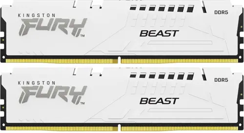 ������ DDR5 2x16GB 5600MHz Kingston KF556C36BWEK2-32 Fury Beast White Expo RTL Gaming PC5-44800 CL36 DIMM 288-pin 1.25� kit single rank � ���������� Ret (KF556C36BWEK2-32)