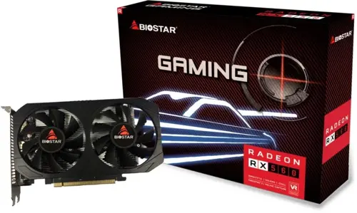  Biostar PCI-E VA5615RF41 AMD Radeon RX 560 4Gb 128bit GDDR5 1175/6000 DVIx1 HDMIx1 DPx1 HDCP Ret (VA5615RF41)