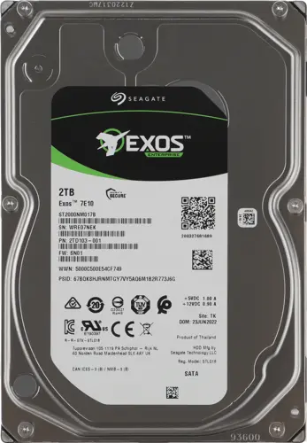   Seagate SATA-III 2TB ST2000NM017B Server Exos 7E10 4KN (7200rpm) 256Mb 3.5