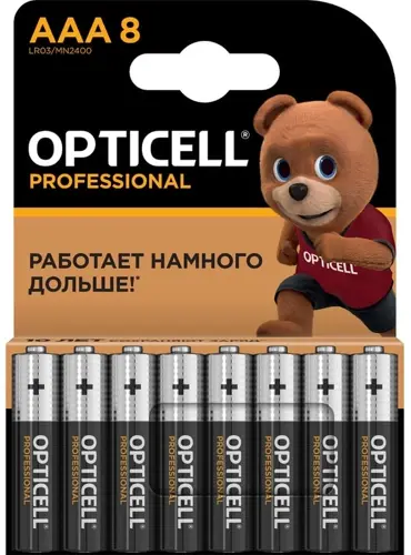 Батарея Opticell Professional AAA AAA (8шт) блистер (5052008) (упаковка 10 шт.) Батарея Opticell Professional AAA AAA (8шт) блистер (5052008) (упаковка 10 шт.)