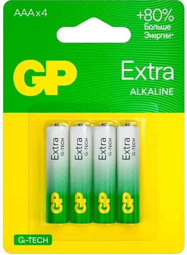  GP Extra Alkaline 24AXA21-2CRSBC4 AAA (4)  (GP 24AXA21-2CRSBC4 40/320)