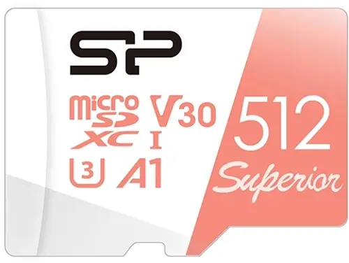   microSDXC 512GB Silicon Power SP512GBSTXDV3V20SP Superior + adapter (SP512GBSTXDV3V20SP)