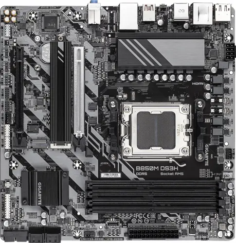 ����������� ����� Gigabyte B850M DS3H Socket AM5 AMD B850 4xDDR5 mATX AC`97 8ch(7.1) 2.5Gg RAID+HDMI+DP (B850M DS3H)