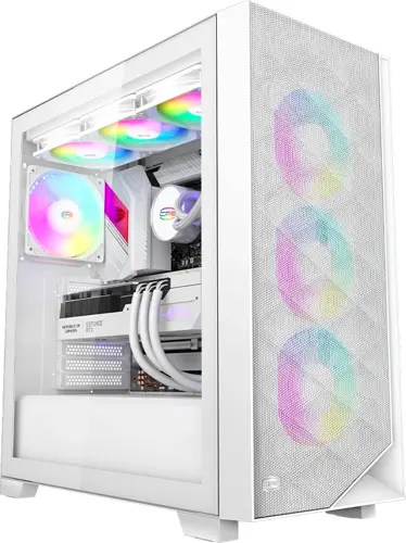  PcCooler C3D510 WH ARGB    ATX 5x120mm 5x140mm 2xUSB3.0 audio bott PSU (C3D510-WHP3-GL)