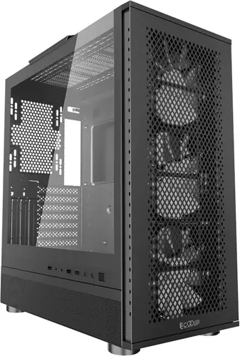 ������ PcCooler ME200 MESH BK ������ ��� �� ATX 6x120mm 6x140mm 2xUSB2.0 1xUSB3.0 audio bott PSU (C3-A520BKP3-GL)