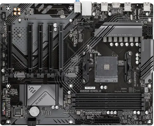 ����������� ����� Gigabyte B550 EAGLE Soc-AM4 AMD B550 4xDDR4 ATX AC`97 8ch(7.1) GbLAN RAID+HDMI (B550 EAGLE)