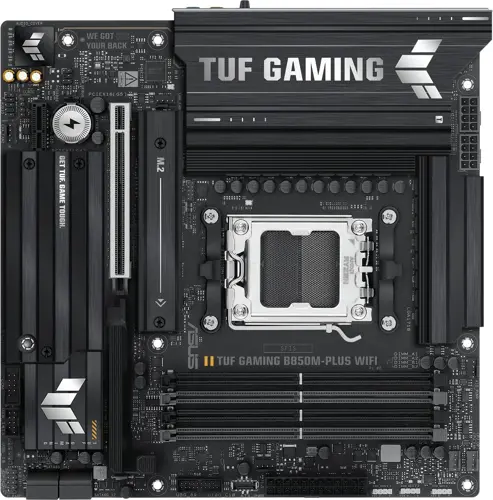 ����������� ����� Asus TUF GAMING B850M-PLUS WIFI Socket AM5 AMD B850 4xDDR5 mATX AC`97 8ch(7.1) 2.5Gg RAID+HDMI+DP (TUF GAMING B850M-PLUS WIFI)