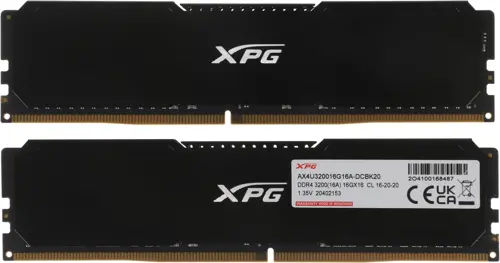 ������ DDR4 2x16GB 3200MHz A-Data AX4U320016G16A-DCBK20 XPG Gammix D20 RTL Gaming PC4-25600 CL16 DIMM 288-pin 1.35� kit � ���������� Ret (AX4U320016G16A-DCBK20)