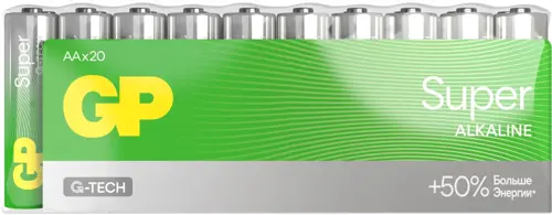 Батарея GP Super Alkaline 15AA21-2CRSWC20 AA (20шт) спайка (GP 15AA21-2CRSWC20 240/960) (упаковка 12 шт.) Батарея GP Super Alkaline 15AA21-2CRSWC20 AA (20шт) спайка (GP 15AA21-2CRSWC20 240/960) (упаковка 12 шт.)