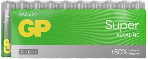 Батарея GP Super Alkaline 24AA21-2CRSWC20 AAA (20шт) спайка (GP 24AA21-2CRSWC20 320/960) (упаковка 16 шт.) Батарея GP Super Alkaline 24AA21-2CRSWC20 AAA (20шт) спайка (GP 24AA21-2CRSWC20 320/960) (упаковка 16 шт.)