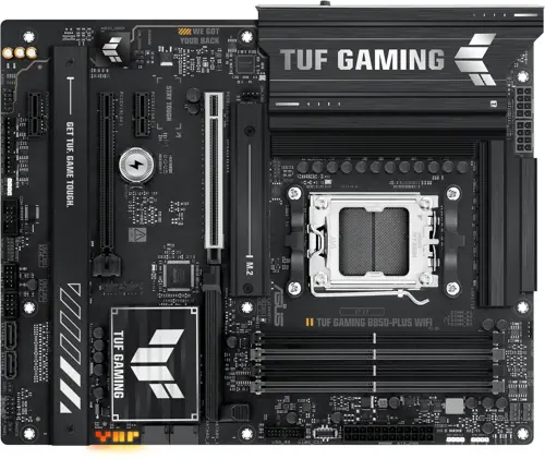 ����������� ����� Asus TUF GAMING B850-PLUS WIFI Socket AM5 AMD B850 4xDDR5 ATX AC`97 8ch(7.1) 2.5Gg RAID+HDMI+DP (TUF GAMING B850-PLUS WIFI)
