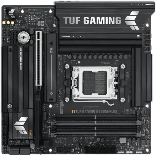 ����������� ����� Asus TUF GAMING B850M-PLUS Socket AM5 AMD B850 4xDDR5 mATX AC`97 8ch(7.1) 2.5Gg RAID+HDMI+DP (TUF GAMING B850M-PLUS)