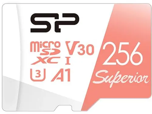   microSDXC 256GB Silicon Power SP256GBSTXDV3V20SP Superior + adapter (SP256GBSTXDV3V20SP)