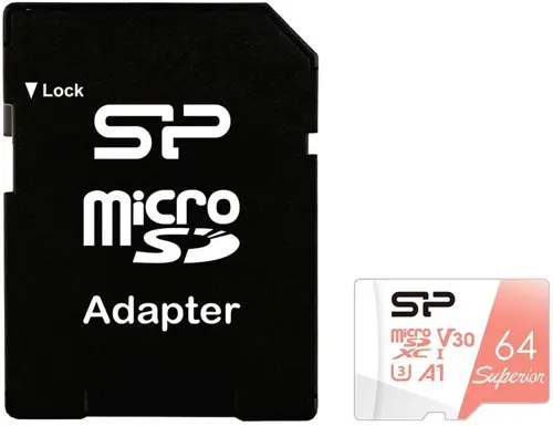   microSDXC 64GB Silicon Power SP064GBSTXDV3V20SP Superior + adapter (SP064GBSTXDV3V20SP)