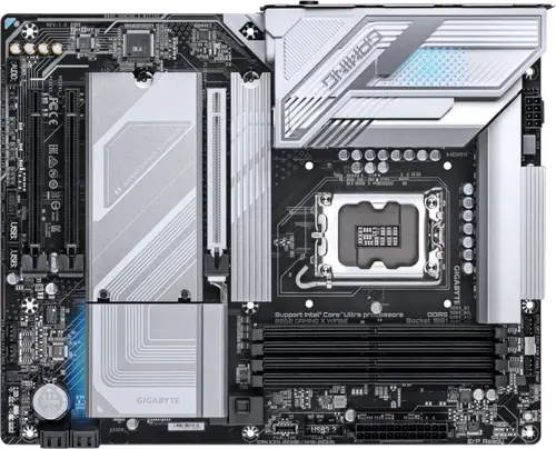 ����������� ����� Gigabyte B860 GAMING X WIFI6E Soc-1851 Intel B860 4xDDR5 ATX AC`97 8ch(7.1) 2.5Gg RAID+HDMI+DP (B860 GAMING X WIFI6E)