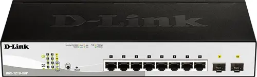  D-Link DGS-1210-08P DGS-1210-08P/G3A (L2) 8x1/ 2SFP 8PoE 65W  (DGS-1210-08P/G3A)