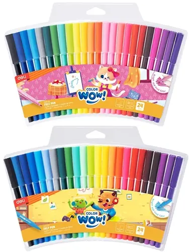 Фломастеры Deli EC165-24 Colorwow круг. пулевидный пиш. наконечник Вентилируемый смываемые 24цв. (24шт.) (EC165-24) (упаковка 12 шт.) Фломастеры Deli EC165-24 Colorwow круг. пулевидный пиш. наконечник Вентилируемый смываемые 24цв. (24шт.) (EC165-24) (упаковка 12 шт.)