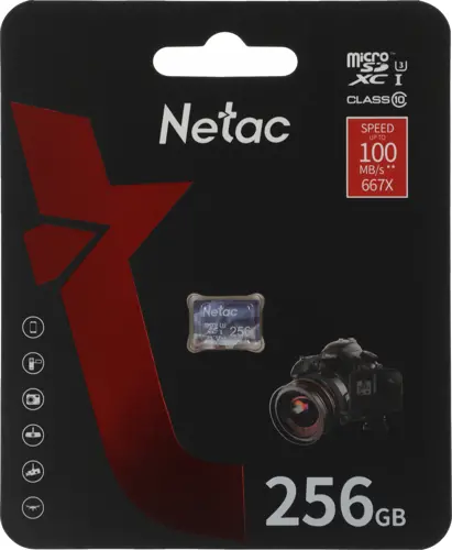   microSDXC 256GB Netac P500 Ultra w/o adapter (NT02P500ULT-256G-S)