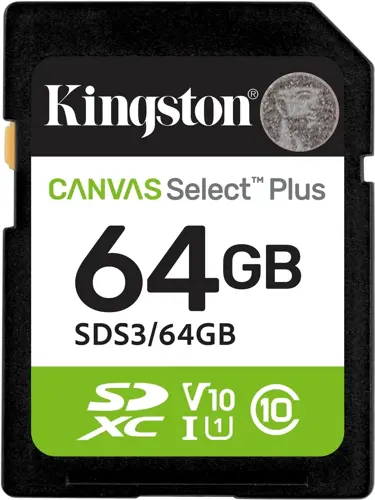 Флеш карта SDXC 64GB Kingston SDS3/64GB Canvas Select Plus V10 w/o adapter (SDS3/64GB) Флеш карта SDXC 64GB Kingston SDS3/64GB Canvas Select Plus V10 w/o adapter (SDS3/64GB)
