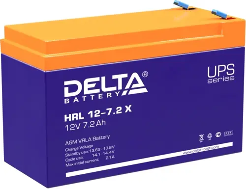 Батарея для ИБП Delta HRL 12-7.2 X 12В 7.2Ач (HRL 12-7.2 X) Батарея для ИБП Delta HRL 12-7.2 X 12В 7.2Ач (HRL 12-7.2 X)
