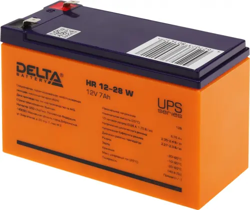 Батарея для ИБП Delta HR 12-28 W 12В 7Ач (HR 12-28 W) Батарея для ИБП Delta HR 12-28 W 12В 7Ач (HR 12-28 W)