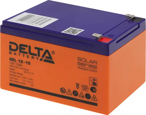 Батарея для ИБП Delta GEL 12-15 12В 15Ач (GEL 12-15) Батарея для ИБП Delta GEL 12-15 12В 15Ач (GEL 12-15)
