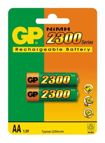 Аккумулятор GP 230AAHC AA NiMH 2250mAh (2шт) (GP 230AAHC-2DECRC2) (упаковка 10 шт.) Аккумулятор GP 230AAHC AA NiMH 2250mAh (2шт) (GP 230AAHC-2DECRC2) (упаковка 10 шт.)