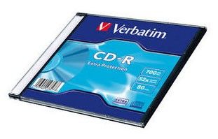 ���� CD-R Verbatim 700Mb 52x Slim case (1��) (43347) (43347)