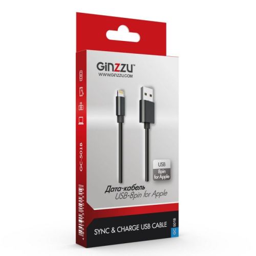 ������ Ginzzu GC-501B USB (m)-Lightning (m) 1� ������ (GC-501B)