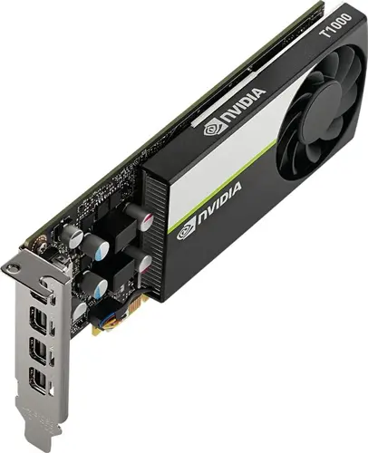 PNY PCI-E 3.0 T1000 NVIDIA T1000 8Gb 128bit GDDR6 1065/10000 mDPx4 HDCP Bulk low profile (VCNT1000-8GB-SB)