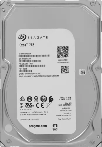 ������� ���� Seagate SAS 3.0 4TB ST4000NM003A Server Exos 7E8 512N (7200rpm) 256Mb 3.5