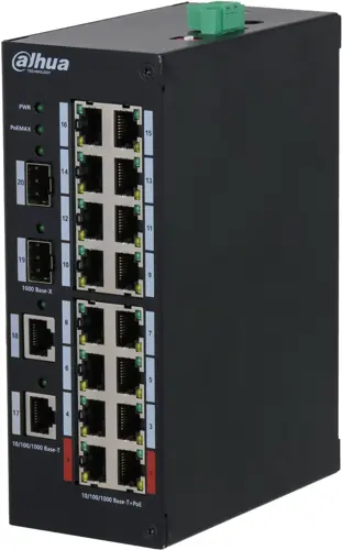 ���������� Dahua DH-HS3220-16GT-190 (L2) 18x1����/� 4x�����(1000BASE-T/SFP) 2SFP 16PoE+ 190W ������������� (DH-HS3220-16GT-190)