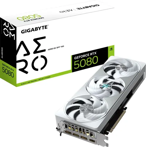 Видеокарта Gigabyte PCI-E 5.0 GV-N5080AERO OC-16GD 1.0 NVIDIA GeForce RTX 5080 16Gb 256bit GDDR7 2730/30000 HDMIx1 DPx3 HDCP Ret (GV-N5080AERO OC-16GD) Видеокарта Gigabyte PCI-E 5.0 GV-N5080AERO OC-16GD 1.0 NVIDIA GeForce RTX 5080 16Gb 256bit GDDR7 2730/30000 HDMIx1 DPx3 HDCP Ret (GV-N5080AERO OC-16GD)