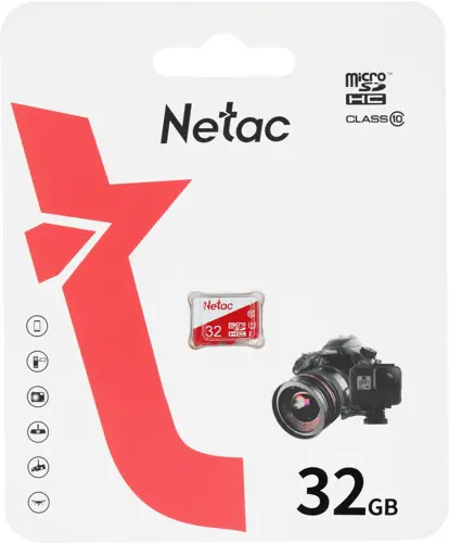   microSDHC 32GB Netac NT02P500ECO-032G-S P500 Eco w/o adapter (NT02P500ECO-032G-S)