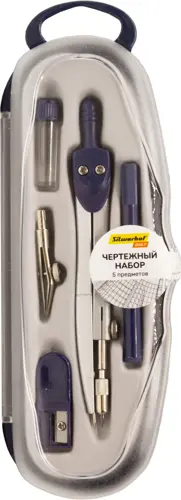 Готовальня Silwerhof Daily корпус синий металл 12см в компл.:5 предметов (упаковка 10 шт.) Готовальня Silwerhof Daily корпус синий металл 12см в компл.:5 предметов (упаковка 10 шт.)