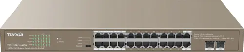 Tenda TEG1126P-24-410W (L2) 24x1/ 2SFP 24PoE 370W  (TEG1126P-24-410W)